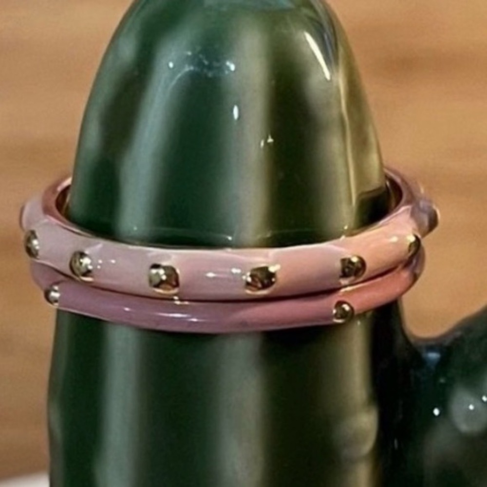 Gorjana stacked enamel rings with gold size 6 (4 rings) - Picture 5 of 5